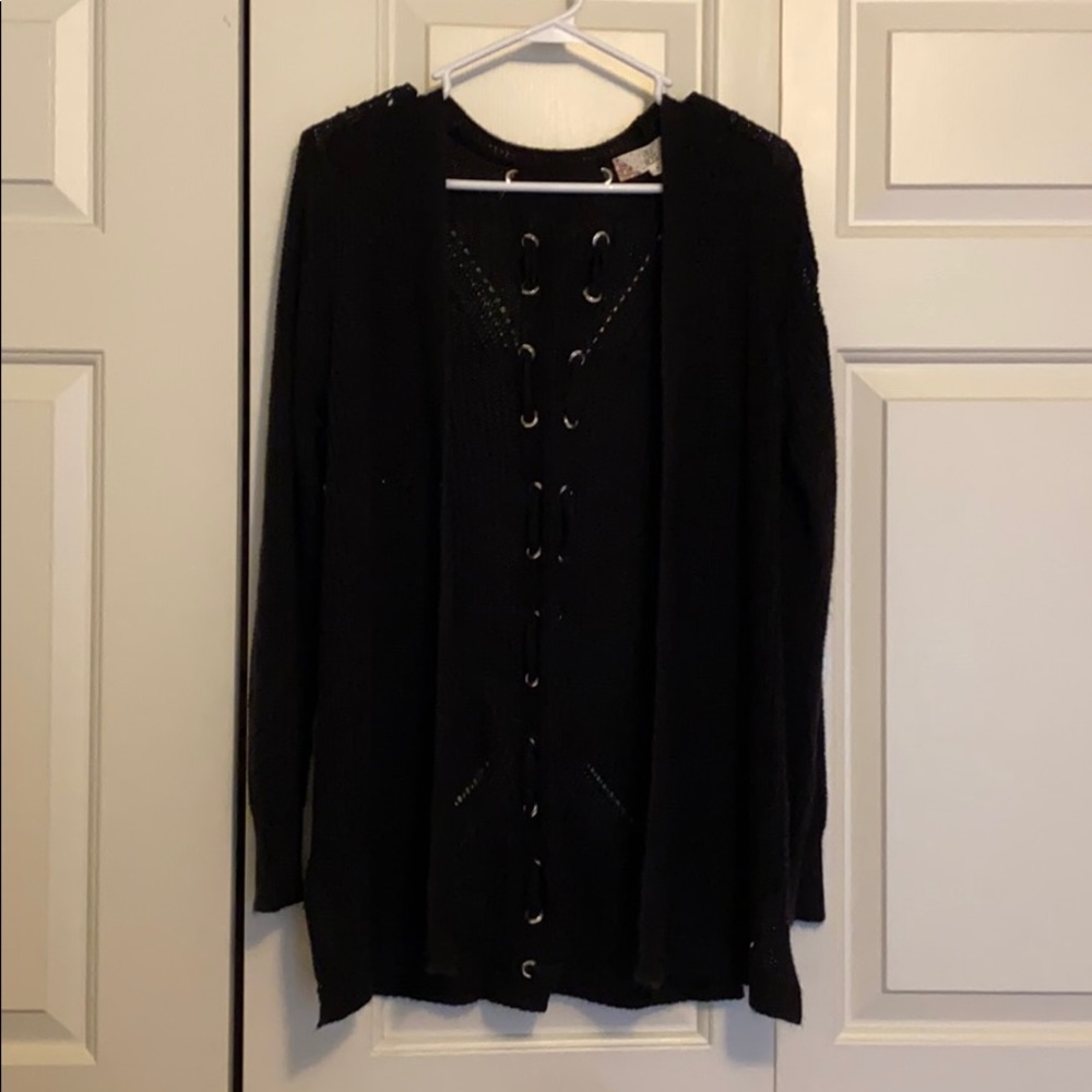 Black cardigan